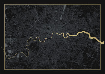 Limited Edition London Screen Print In Black And Gold, 4 of 4