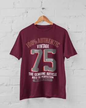 'Authentic Vintage 1975' 50th Birthday Gift T Shirt, 4 of 8