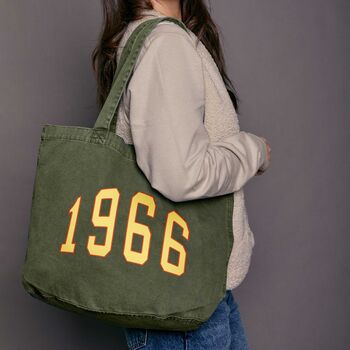 Personalised Varsity Year Vintage Tote Bag, 4 of 5