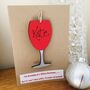 Personalised Red Wine Funny Card Tree Decoration, thumbnail 1 of 5
