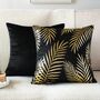 Decorative Gold Reed Flower Cushion Cover Twin Set, thumbnail 6 of 9