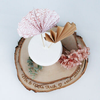 Personalised Natural Birch Log Cake Stand, 8 of 9