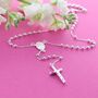Rosary Cross Charm Necklace, thumbnail 1 of 2