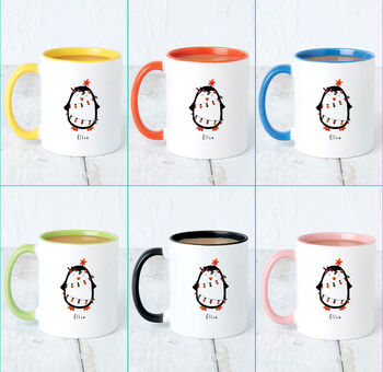 Personalised Penguin Christmas Mug And Sweet Set, 4 of 8