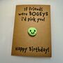 Personalised Funny Bogey Crochet Birthday Card Handmade, thumbnail 7 of 12