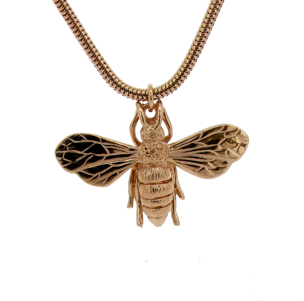 Rose Gold Vermeil Honey Bee Necklace By Will Bishop Jewellery Design