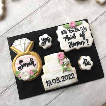 Personalised Bridesmaid Proposal Biscuit Gift, 3 of 5