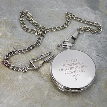 Personalised Heritage Dual Side Pocket Watch In Silver, 4 of 12