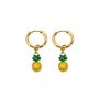 Pineapple Charm Hoop In Yellow And Gold, thumbnail 2 of 3