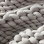 Hand Knit Weighted Throw Blanket, thumbnail 5 of 7
