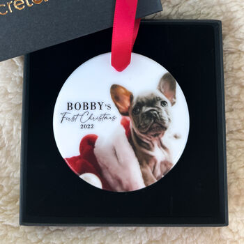 Puppy Dog's First Christmas Photo Tree Decoration, 10 of 10