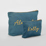 Personalised Velvet Makeup Bag, thumbnail 3 of 6