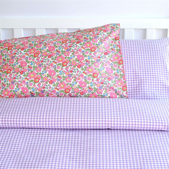 Liberty And Gingham Bed Linen, 2 of 5