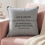Personalised Silver Wedding Anniversary Cushion, thumbnail 1 of 4