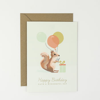 Squirrel Birthday Card, 2 of 3