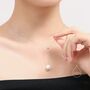 Natural Pearl Lariat Pendant Necklace, thumbnail 4 of 10