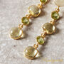Lemon Quartz Long Drop Gold And Silver Earrings, thumbnail 7 of 9