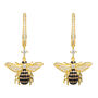 Honey Bee Drop Plated Silver Earring, thumbnail 5 of 9