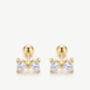 Gold Or Silver Cute Bow Stud Earrings, Women's Jewellery, thumbnail 2 of 5