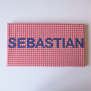 Personalised Gingham Laundry Bag, 5 of 5
