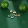 Sterling Silver Extra Small 6mm Opal Huggie Hoops, thumbnail 3 of 12