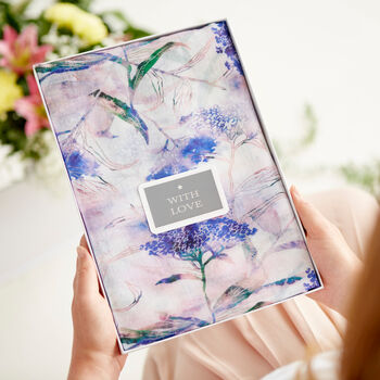 Hazy Flower Print Scarf, 4 of 7