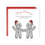 Cute Gingerbread Mr And Mr First Christmas Card, thumbnail 1 of 4