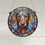 Dachshund Dapple Stained Glass Effect Suncatcher, thumbnail 1 of 3