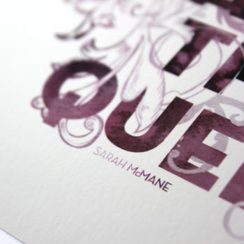 'Be The Queen' Typography Print, 2 of 6