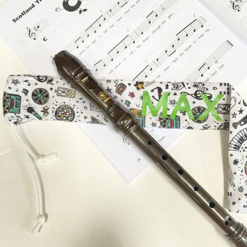Personalised, Drawstring Fabric Recorder Case, 10 of 10