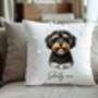 Personalised Black And Tan Jackapoo Hearts Cushion Cover Gift, thumbnail 1 of 2