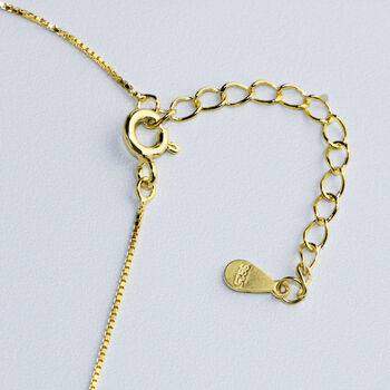 Gold Colour Sterling Silver Crystal Dinosaur Pendant Necklace, 2 of 6