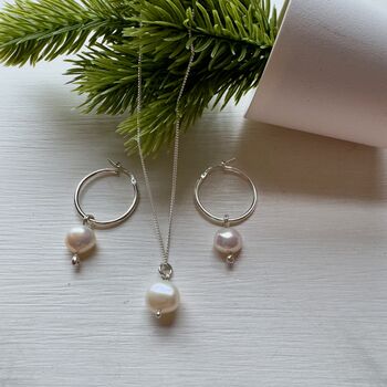 Pearl Necklace And Earrings Set, 6 of 7