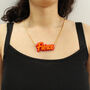 Fierce Acrylic Statement Necklace, thumbnail 4 of 5