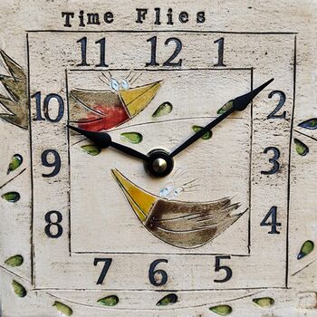 Small Wall Clock Time Flies With Birds, 3 of 6