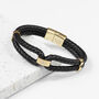 Personalised Men's Infinity Dual Leather Bracelet, thumbnail 3 of 12