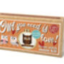 Owl You Need Is Love! Mini Matchbox Cross Stitch Kit, thumbnail 2 of 3