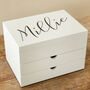Personalised Name Wooden Jewellery Box With Drawers, thumbnail 1 of 7