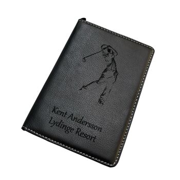 Personalised Leather Golf Scorecard, 2 of 12