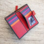 Personalised Black And Red Womans Soft Leather Purse Wallet, thumbnail 8 of 11