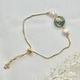 Clay And Freshwater Pearl Adjustable Handmade Bracelet, thumbnail 9 of 10