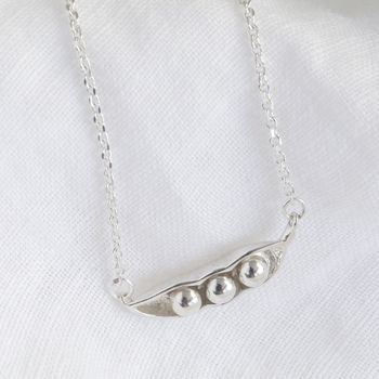 Sterling Silver Peas In A Pod Necklace, 5 of 8