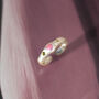 Sterling Silver Molten Ring With Pink Heart Gemstone, thumbnail 1 of 9