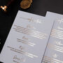 White And Gold Foil Wedding Information Card, thumbnail 9 of 9