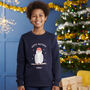 Personalised Cotton Owl Family Child Christmas Jumper, thumbnail 2 of 6