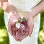 Dusty Pink, Burgundy And Blush Flower Boutonniere, thumbnail 1 of 8