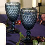 Set Of Four Midnight Blue Wine Goblets, thumbnail 2 of 5