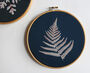 Cyanotype Embroidery Kit Fern, thumbnail 1 of 4