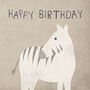 'Happy Birthday' Zebra Card, thumbnail 2 of 2