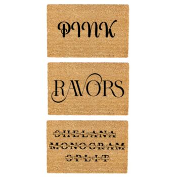 Personalised Coir Door Mat Your Text Here Door Mat, 6 of 9